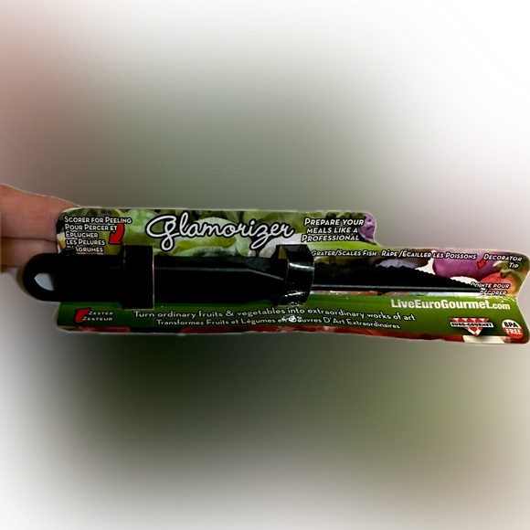 LIVE EURO GOURMET GLAMORIZER PROFESSIONAL GRATER SCALER ZESTER PARTY MELON FRUIT - Picture 7 of 7